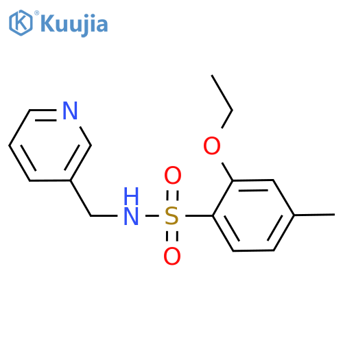 2-ethoxy-4-methyl-N-(pyridin-3-yl)methylbenzene-1-sulfonamide structure