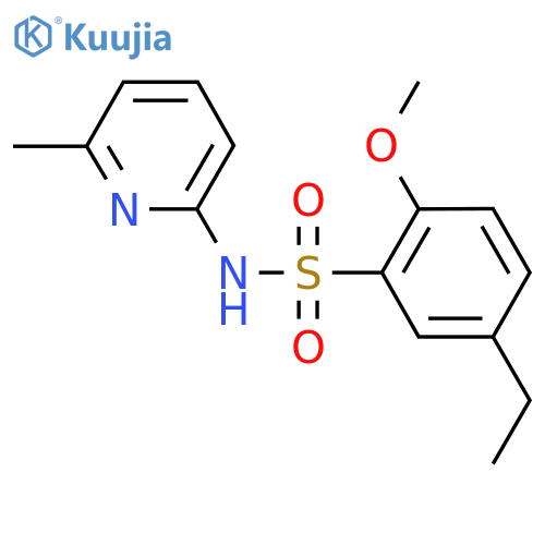 5-ethyl-2-methoxy-N-(6-methylpyridin-2-yl)benzene-1-sulfonamide structure