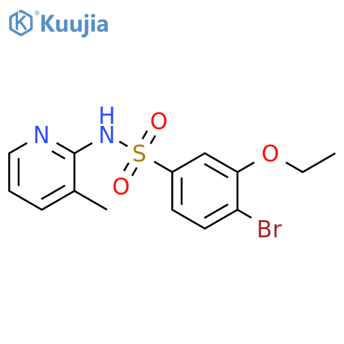 4-bromo-3-ethoxy-N-(3-methyl-2-pyridinyl)benzenesulfonamide structure