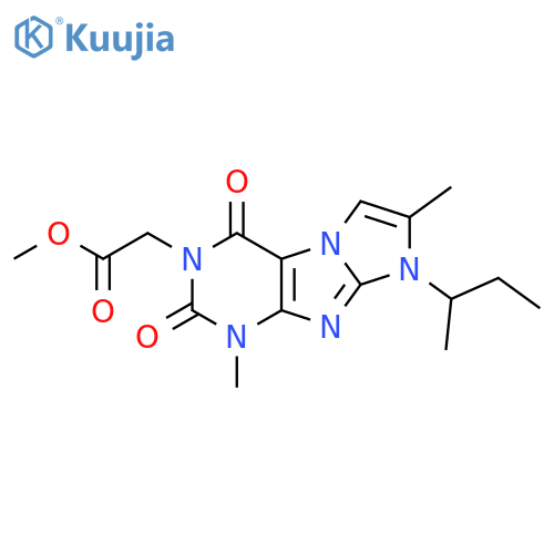 methyl 2-8-(butan-2-yl)-1,7-dimethyl-2,4-dioxo-1H,2H,3H,4H,8H-imidazo1,2-gpurin-3-ylacetate structure