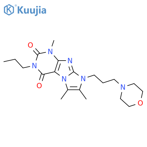 1,6,7-trimethyl-8-3-(morpholin-4-yl)propyl-3-propyl-1H,2H,3H,4H,8H-imidazo1,2-gpurine-2,4-dione structure