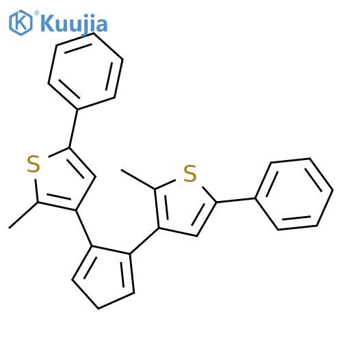 Thiophene, 3,3'-(1,4-cyclopentadiene-1,5-diyl)bis[2-methyl-5-phenyl- structure