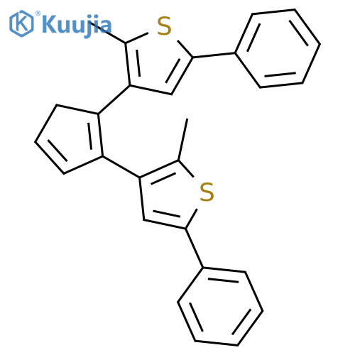 Thiophene, 3,3'-(1,3-cyclopentadiene-1,2-diyl)bis[2-methyl-5-phenyl- structure