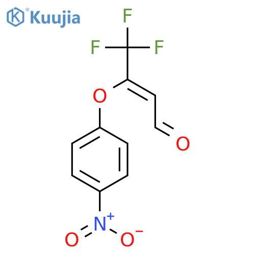 2-BUTENAL, 4,4,4-TRIFLUORO-3-(4-NITROPHENOXY)- structure