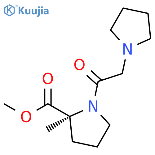 L-PROLINE, 2-METHYL-1-[2-(1-PYRROLIDINYL)ACETYL]-, METHYL ESTER structure