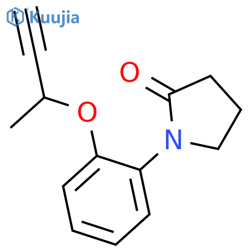 2-Pyrrolidinone, 1-[2-[(1-methyl-2-propynyl)oxy]phenyl]- structure