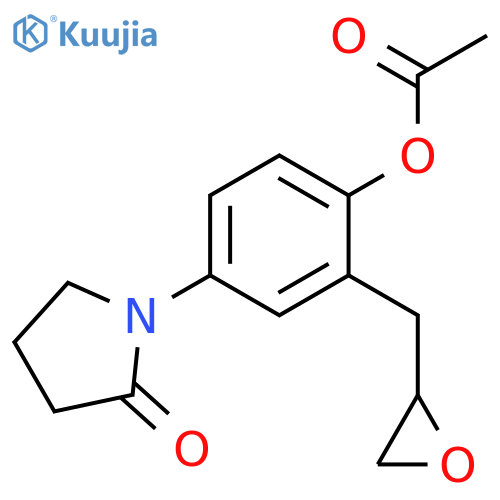 2-Pyrrolidinone, 1-[4-(acetyloxy)-3-(oxiranylmethyl)phenyl]- structure