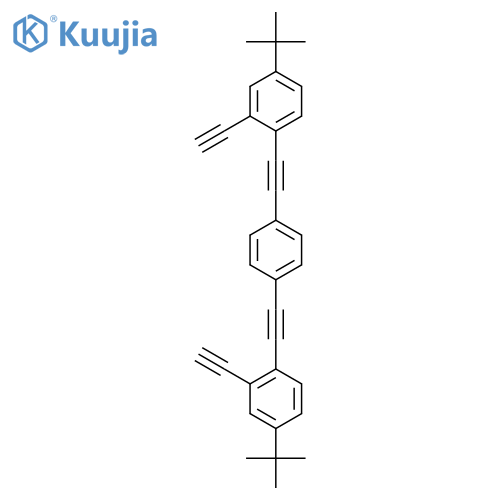 Benzene, 1,4-bis[2-[4-(1,1-dimethylethyl)-2-ethynylphenyl]ethynyl]- structure