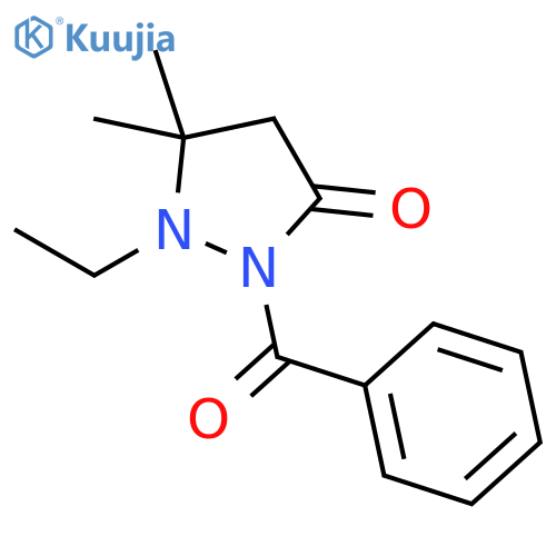 3-PYRAZOLIDINONE, 2-BENZOYL-1-ETHYL-5,5-DIMETHYL- structure