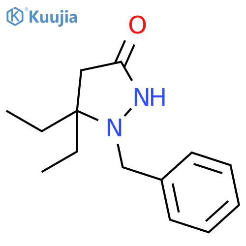 3-Pyrazolidinone, 5,5-diethyl-1-(phenylmethyl)- structure