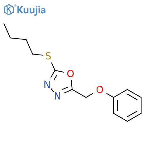 1,3,4-Oxadiazole, 2-(butylthio)-5-(phenoxymethyl)- structure