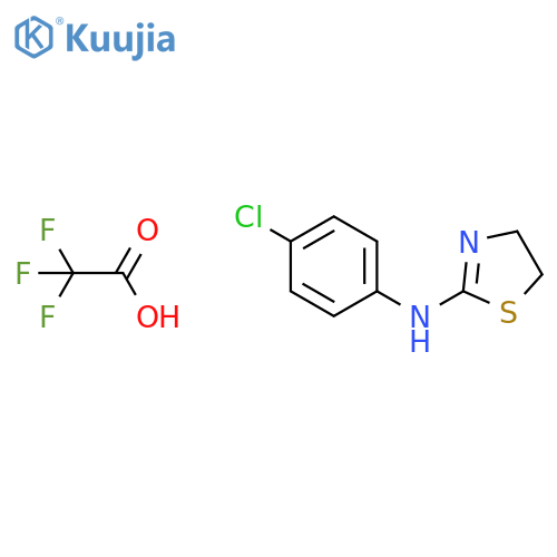 2-THIAZOLAMINE, N-(4-CHLOROPHENYL)-4,5-DIHYDRO-, 2,2,2-TRIFLUOROACETATE(1:1) structure