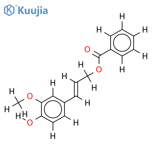 (4-Oxy-3-methoxy-cinnamyl)-benzoat structure
