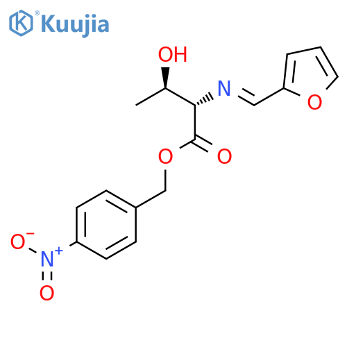 Threonine, N-(2-furanylmethylene)-, (4-nitrophenyl)methyl ester structure
