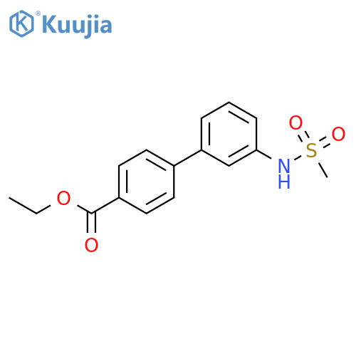 [1,1'-Biphenyl]-4-carboxylic acid, 3'-[(methylsulfonyl)amino]-, ethyl ester structure
