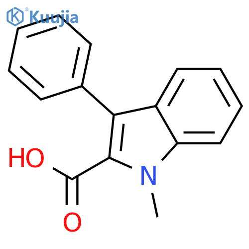 1-Methyl-3-phenyl-1H-indole-2-carboxylic acid structure