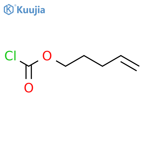 Carbonochloridic acid, 4-pentenyl ester structure