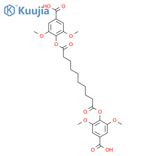 DECANEDIOIC ACID, 1,10-BIS(4-CARBOXY-2,6-DIMETHOXYPHENYL) ESTER structure