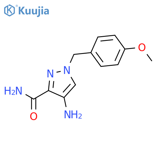 1H-PYRAZOLE-3-CARBOXAMIDE, 4-AMINO-1-[(4-METHOXYPHENYL)METHYL]- structure