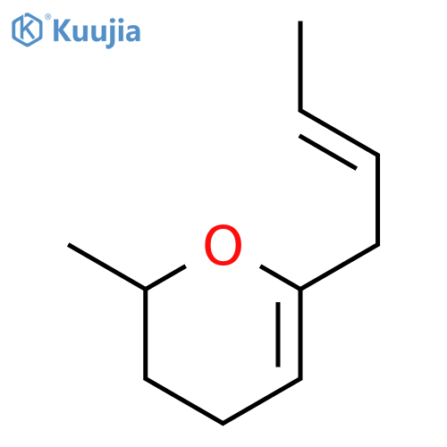 2H-Pyran, 6-(2E)-2-buten-1-yl-3,4-dihydro-2-methyl- structure