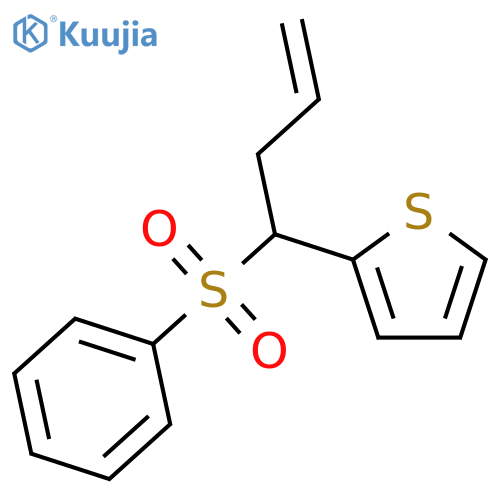 Thiophene, 2-[1-(phenylsulfonyl)-3-buten-1-yl]- structure