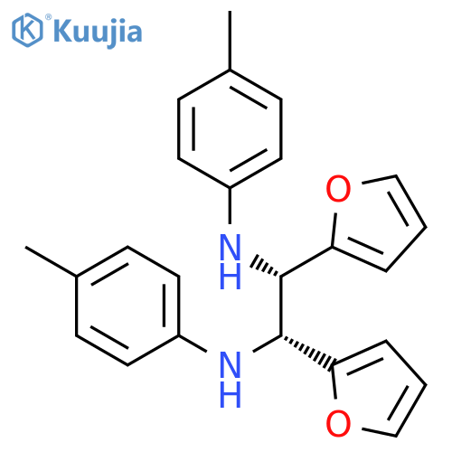 1,2-Ethanediamine, 1,2-di-2-furanyl-N,N'-bis(4-methylphenyl)-, (R*,S*)- structure