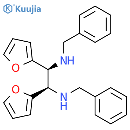 1,2-ETHANEDIAMINE, 1,2-DI-2-FURANYL-N,N'-BIS(PHENYLMETHYL)-, (R*,S*)- structure