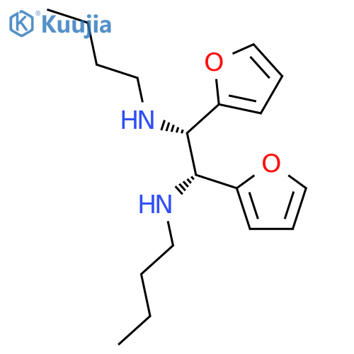 1,2-Ethanediamine, N,N'-dibutyl-1,2-di-2-furanyl-, (R*,S*)- structure