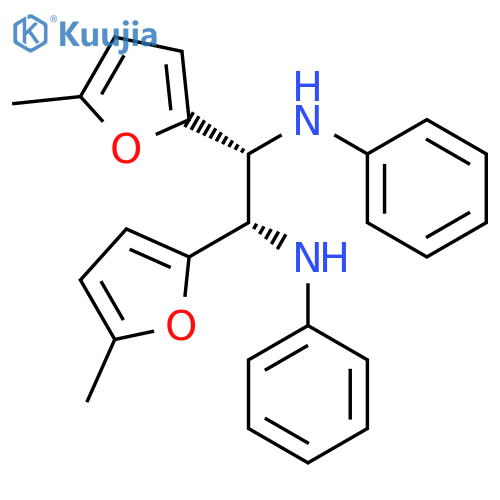1,2-ETHANEDIAMINE, 1,2-BIS(5-METHYL-2-FURANYL)-N,N'-DIPHENYL-, (R*,S*)- structure
