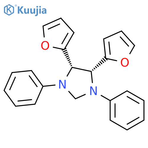Imidazolidine, 4,5-di-2-furanyl-1,3-diphenyl-, cis- structure