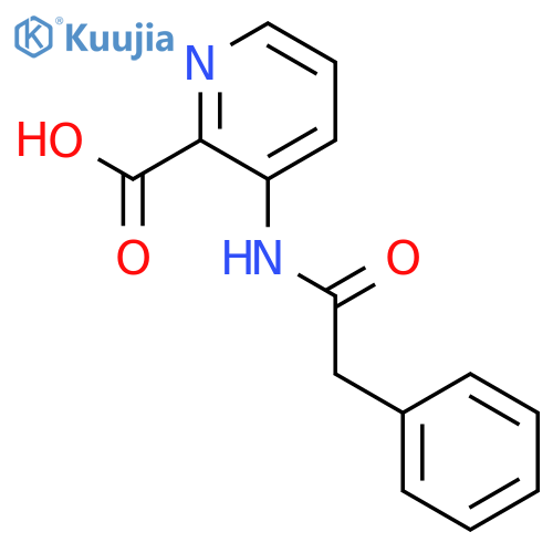 2-Pyridinecarboxylic acid, 3-[(phenylacetyl)amino]- structure