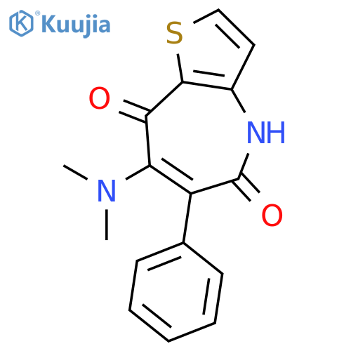 4H-THIENO[3,2-B]AZEPINE-5,8-DIONE, 7-(DIMETHYLAMINO)-6-PHENYL- structure