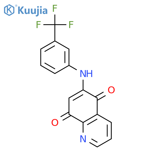5,8-Quinolinedione, 6-[[3-(trifluoromethyl)phenyl]amino]- structure
