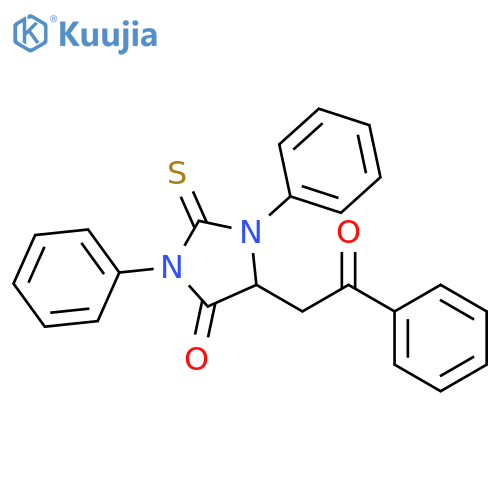 4-Imidazolidinone, 5-(2-oxo-2-phenylethyl)-1,3-diphenyl-2-thioxo- structure