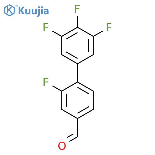 [1,1'-Biphenyl]-4-carboxaldehyde, 2,3',4',5'-tetrafluoro- structure