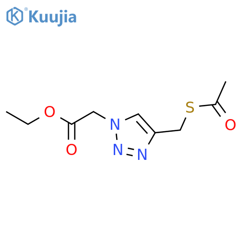 1H-1,2,3-TRIAZOLE-1-ACETIC ACID, 4-[(ACETYLTHIO)METHYL]-, ETHYL ESTER structure