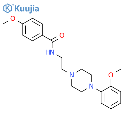4-methoxy-N-{2-4-(2-methoxyphenyl)piperazin-1-ylethyl}benzamide structure
