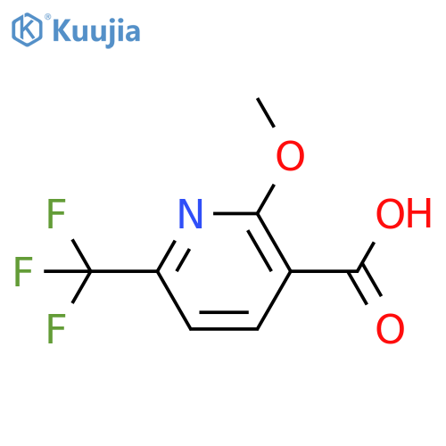 2-methoxy-6-(trifluoromethyl)pyridine-3-carboxylic acid structure