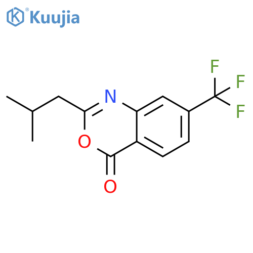 4H-3,1-Benzoxazin-4-one, 2-(2-methylpropyl)-7-(trifluoromethyl)- structure