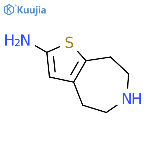 4H-THIENO[2,3-D]AZEPIN-2-AMINE, 5,6,7,8-TETRAHYDRO- structure