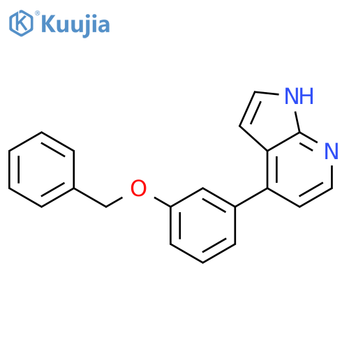 1H-Pyrrolo[2,3-b]pyridine, 4-[3-(phenylmethoxy)phenyl]- structure