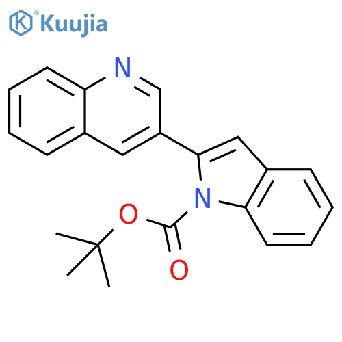 1H-Indole-1-carboxylic acid, 2-(3-quinolinyl)-, 1,1-dimethylethyl ester structure