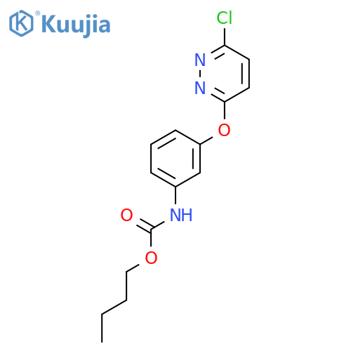 Carbamic acid, [3-[(6-chloro-3-pyridazinyl)oxy]phenyl]-, butyl ester structure