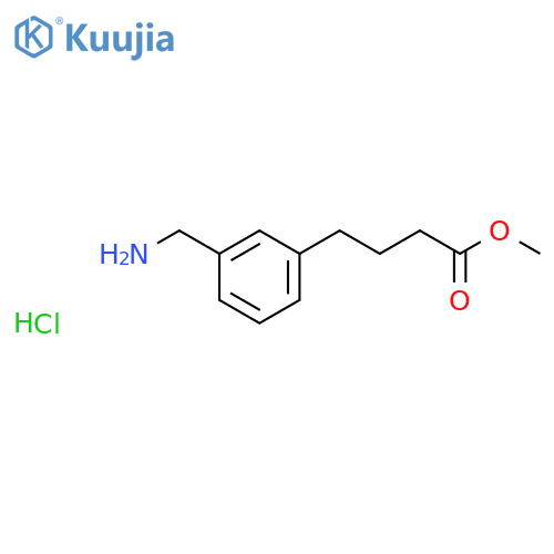 BENZENEBUTANOIC ACID, 3-(AMINOMETHYL)-, METHYL ESTER, HYDROCHLORIDE(1:1) structure