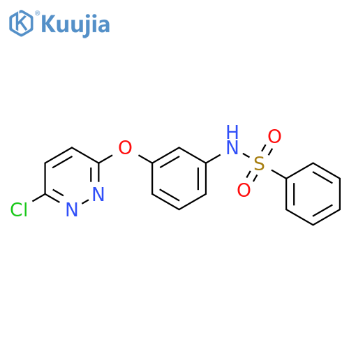 Benzenesulfonamide, N-[3-[(6-chloro-3-pyridazinyl)oxy]phenyl]- structure