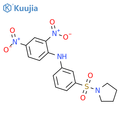 PYRROLIDINE, 1-[[3-[(2,4-DINITROPHENYL)AMINO]PHENYL]SULFONYL]- structure