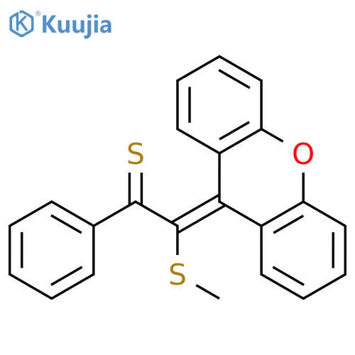 ETHANETHIONE, 2-(METHYLTHIO)-1-PHENYL-2-(9H-XANTHEN-9-YLIDENE)- structure