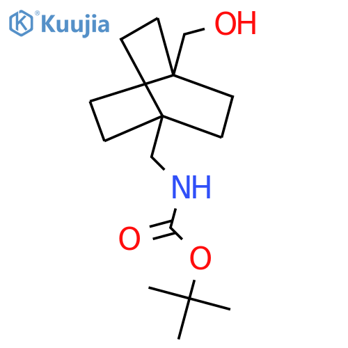Tert-butyl ((4-(hydroxymethyl)bicyclo[2.2.2]octan-1-yl)methyl)carbamate structure
