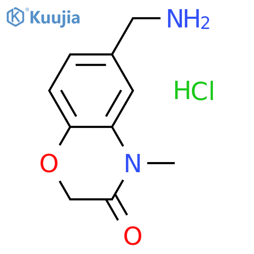 6-(aminomethyl)-4-methyl-1,4-benzoxazin-3-one;hydrochloride structure