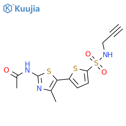 Acetamide,N-[4-methyl-5-[5-[(2-propyn-1-ylamino)sulfonyl]-2-thienyl]-2-thiazolyl]- structure